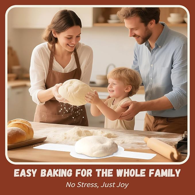 Disposable Parchment Paper for Sourdough Baking, GIGYES Bread Sling for Dutch Oven, 8" Round Parchment Paper with Long Handles for air fryer, Easy-Lift, Non-Stick, Odor-Free, White
