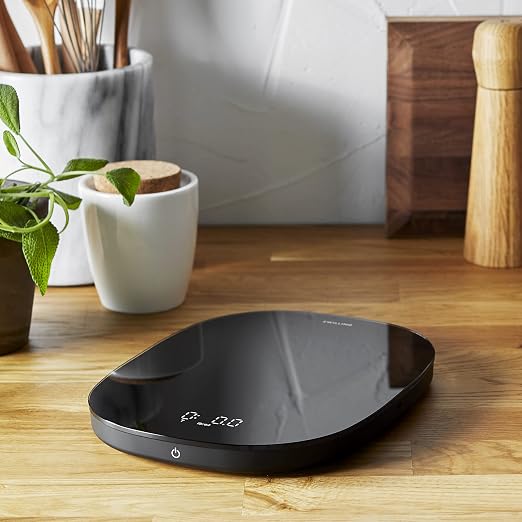 ZWILLING Enfinigy Digital Kitchen Food Scale, Max Weight 22lbs, Grams & Ounces, .1-gram Accuracy, Black