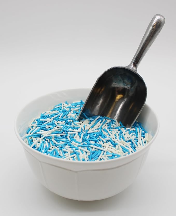 Baby Shower Sprinkles Blue & White Colored BULK Jimmies 1 POUND-Its a Boy Edible Cake Cupcakes Dessert & Ice Cream Topping-Flag of Finland