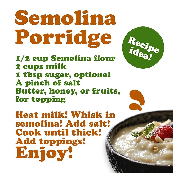 Food to Live Organic Italian Semolina Flour, 16 Pounds - Premium Durum Wheat, Perfect for Pasta and Pizza Dough, Ideal for Authentic Italian Recipes.