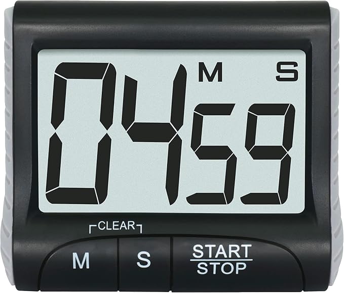 3" Large Display Kitchen Timer -Digital Timer Magnetic Back Loud Alarm On A Rope Countdown-Tanmalan