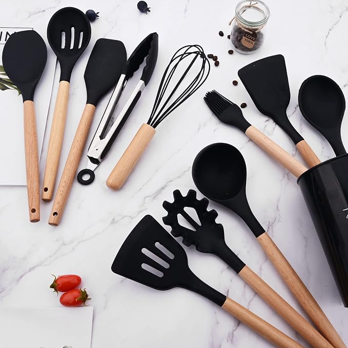 1pcs Black Silicone Basting Pastry Brush. Nonstick Heat Resistant Cooking Brush for Backing, Grilling, Cooking Spreading Oil, Butter, BBQ Sauce.