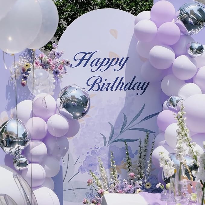 Voircoloria Lilac Purple Balloons, 66pack 12inch Faded Purple Latex Party Balloons for Wedding, Birthday, Graduation, Bridal Shower, Baby Shower, Gender Reveal, Anniversary Party Decorations