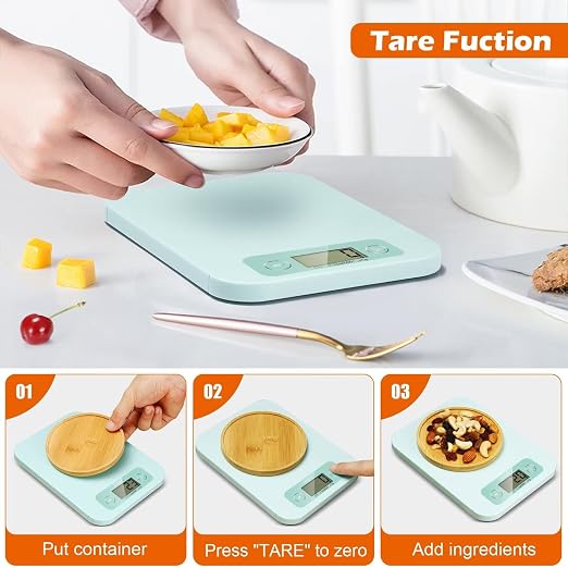 URAMAZ Smart Food Scale with Nutritional Calculator, Digital Kitchen Scale with Bluetooth App for Weight Loss, Food Weight Scale for Diet, Keto, Macro, Calories Counting, Tracking, 11lb