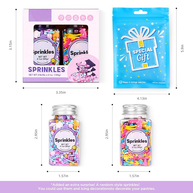 Edible Unicorn Sprinkles for Cake Decoration, Edible Pearl, Edible Sprinkle for Cupcake Topper, Ice Cream Toppings, Cookies Sprinkles for Party, Birthday. (120g/4.2oz)