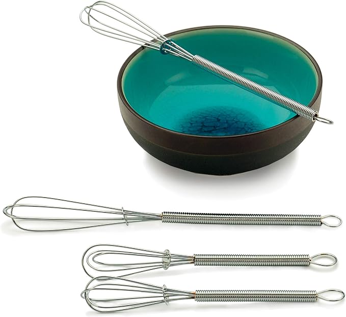 RSVP Endurance 18/8 Stainless Steel Mini Whisks, Set of 3
