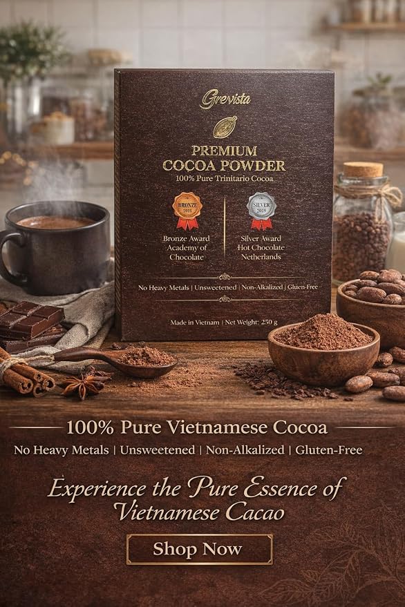 Silver & Bronze International Award-Winning Cocoa Powder, 100% Pure Premium Cacao Powder, Raw, Naturally Rich in Flavanols, Unsweetened, Non-Alkalized, Low in Heavy Metals, for Hot Chocolate, Baking, Smoothies, Keto & Vegan Recipes