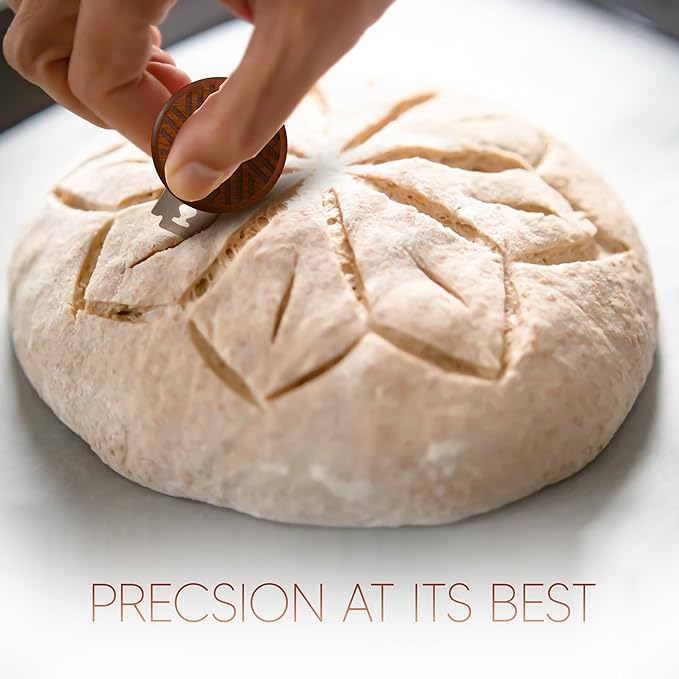 RICCLE UFO Bread Lame Slashing Tool, Dough Scoring Knife with 15 Razor Blades and Storage Cover
