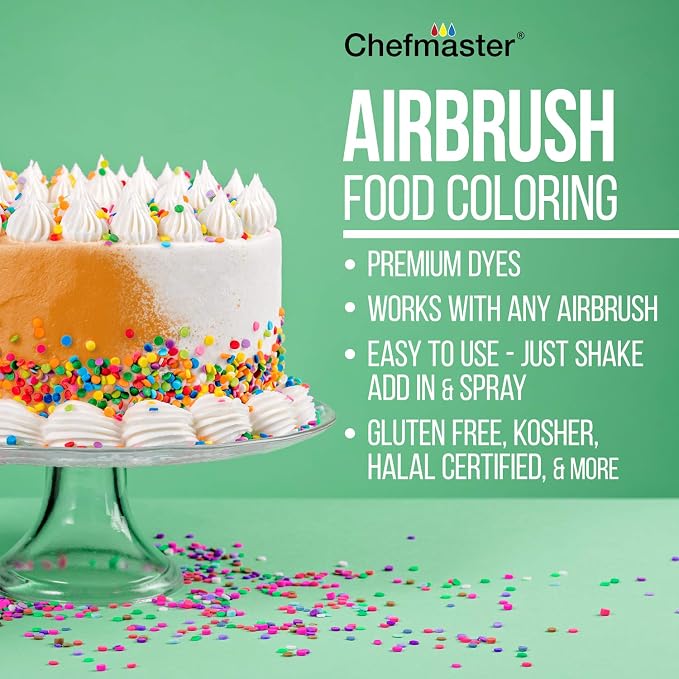 Chefmaster Airbrush Spray Food Color, 9-Ounce, Neon Brite Yellow