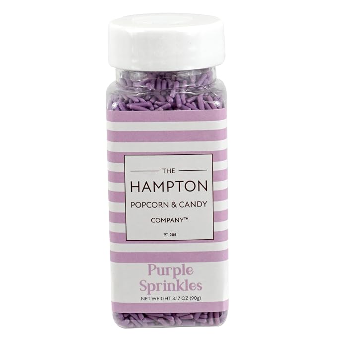 Purple Sprinkles Jimmies 3.17 oz, Sprinkles For Cake Decorating, Cake Sprinkles, Sprinkles For Baking, Ice Cream & More, The Hampton Candy Company