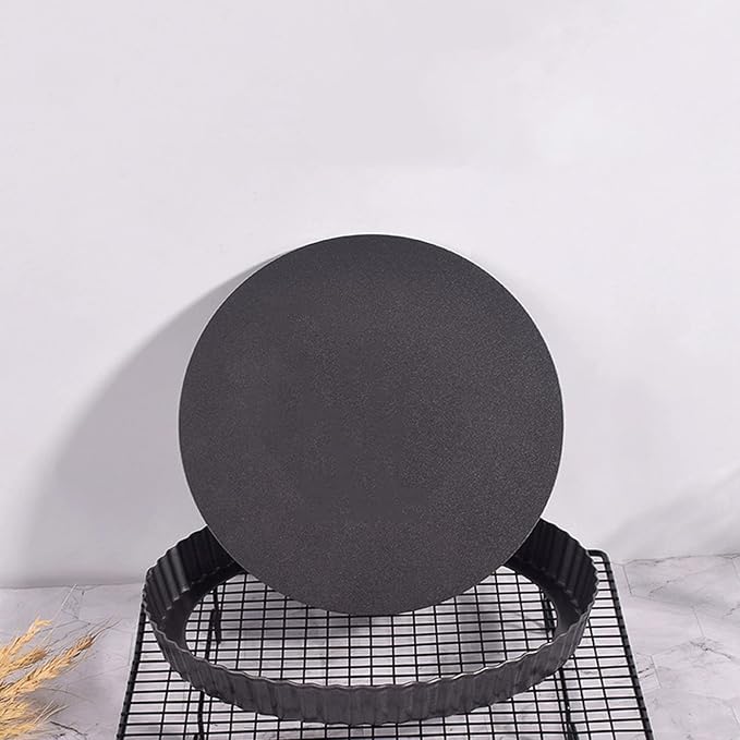 Tart Pan, 13 inch Carbon Steel Quiche Pan with Removable Bottom, Nonstick Deep Baking Dish Fluted Edges Pie Plate Mold for Baking Tarts, Pies, Quiches, Brownies (13 inch)