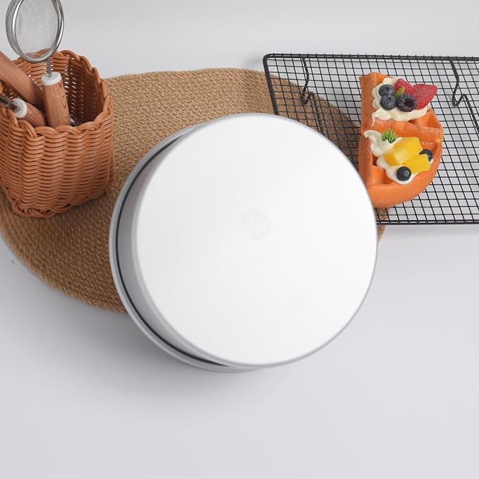 8×4 round Cake Pan,Aluminum cake tin baing pan for birthday cake party (8×4 round Cake Pan)