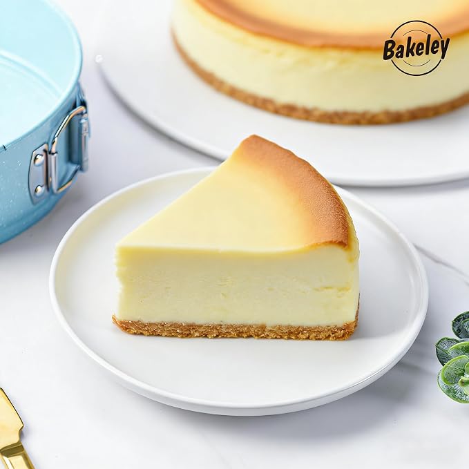 Springform Pan 10-Inch Nonstick Cheesecake Pan with Removable Bottom Round Baking Cake Pie Mold for Oven 10" x 10" (Blue)
