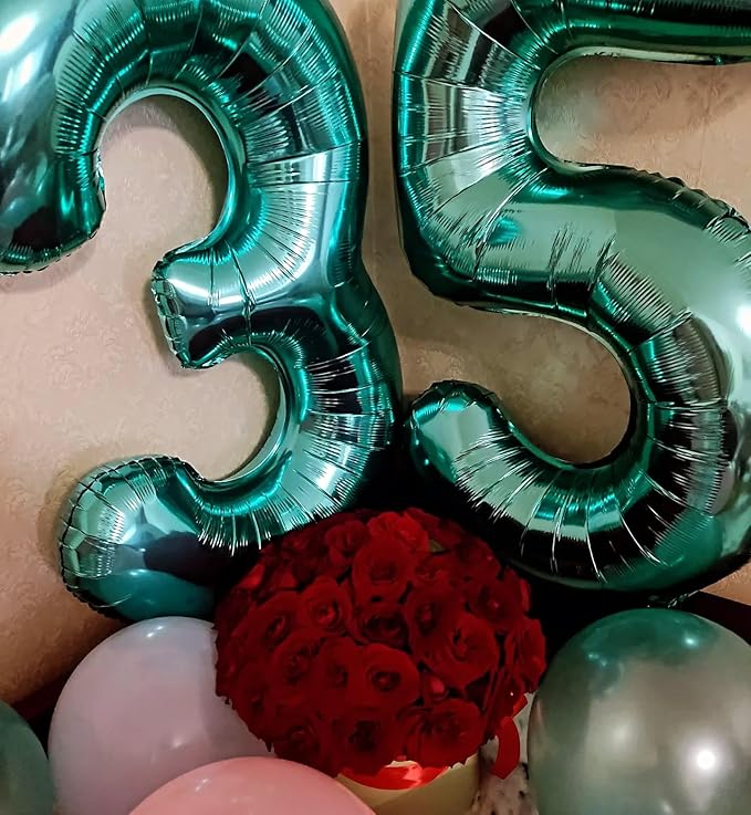 Teal Blue 6 Balloon, Number Balloons 40 Inch, 6th Balloons for Birthday Decorations, Teal Blue Party Supplies 6 Birthday Balloon, Number 6 Balloon