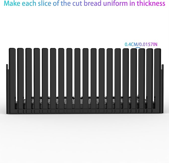 Bread Slicer for Homemade Breads , Adjustable Thickness Slicing Guide , Foldable Portable Bread Cutter Suitability for Homemade Breads, Bagel ,Cakes - Kitchen Gadget, Baking Tool & Gifts for Mom Dad