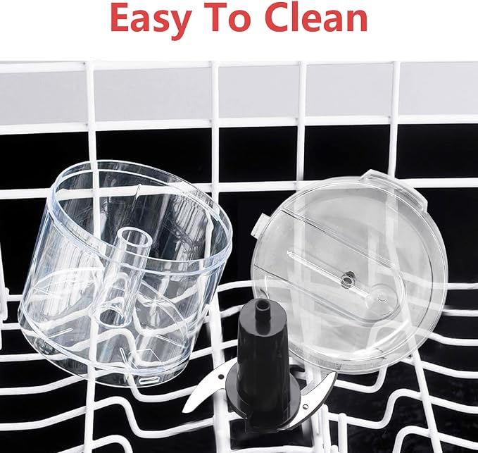 Liebe&Lecker Mini Food Processor 1.5 Cup Small Chopper Electric Mincer | Vegetable Chopper For Onions Garlic Meat Food Chopper Container Compact Size Single Serving Meal Prep Easy Clean