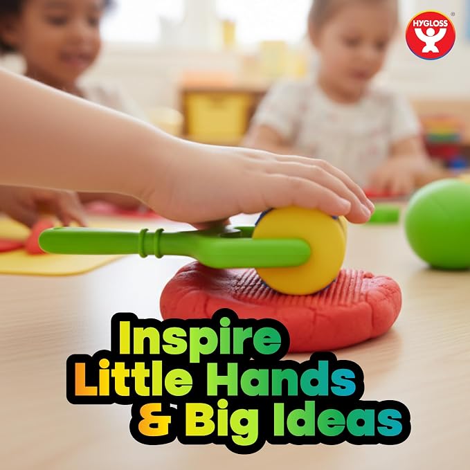 Hygloss Dough Cutters – 8 Pc Set of Dough Tools for Toddlers and Kids Age3+Includes Rollers and Rolling Pins–Preschool Toys & Accessories for Modeling Clay or Sand–Toddler Activities for Kids Ages 3-5