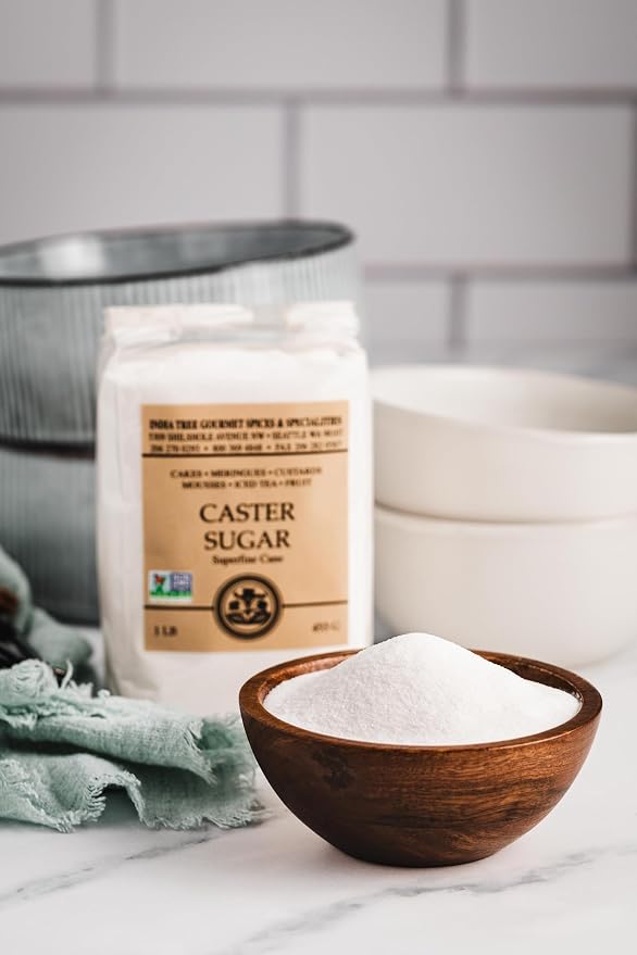 India Tree Superfine Caster Sugar,1.75 lb | NonGMO,Gluten-Free Premium Baking & Dessert Cane Sugar,(Pack of 2)