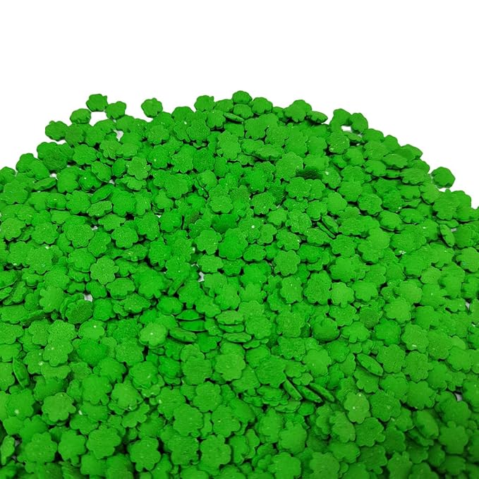 EPHVODI Sprinkles for Cake Decorating, St Patrick's Day Sprinkle Cupcake Toppers Cake Decoration Green Leaf Confetti Sprinkles Baking Cookie Ice Cream Decorating