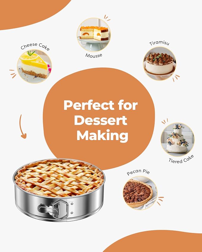 Kootek Cake Pan, Nonstick Springform Pan with Removable Bottom, 9 Inch Round Cheesecake Cake Baking Pans