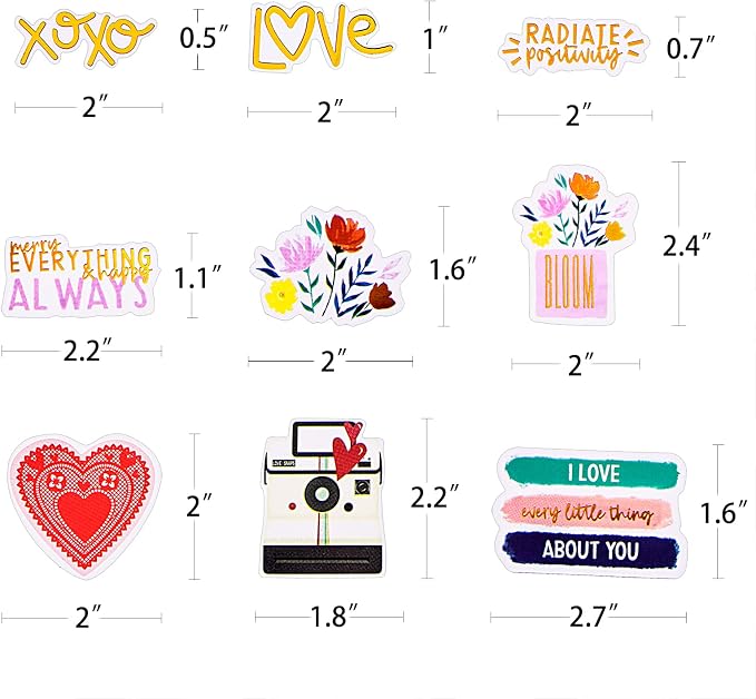 FaCraft Scrapbooking Supplies Ephemera Die Cuts Stickers (95 pcs Love)