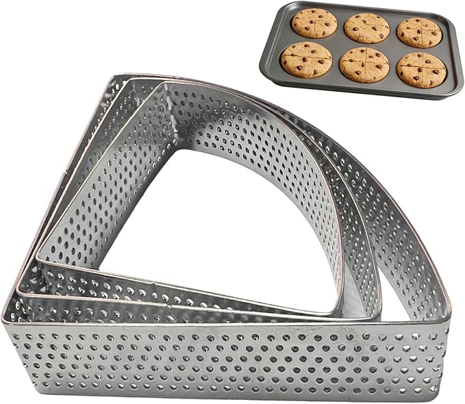 Scone Cutter Triangle Cookie Cutter Set (2.7, 3.1, 3.5 Inch) – Duty Stainless Steel Geometric Frame - Shaped Large Biscuit Cutter Set, Perfect for Even Scones, Pastries, Desserts & Triangle Cookies