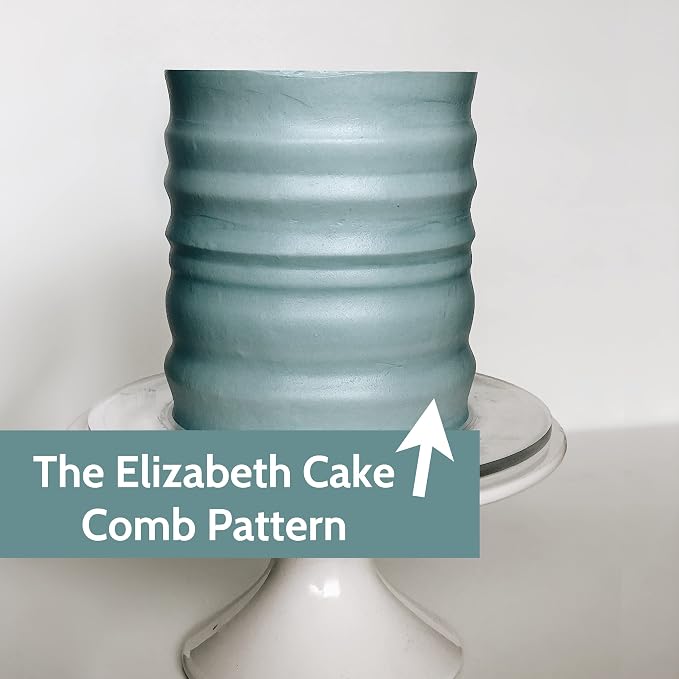 CAKESAFE Essential Cake Decorating Acrylic Disk Kit - 3 Sets - Round 5.5”, 7.5” and 9.5" Disk Sets (2 disks per size), 2-8" Icing Scrapers with 1 Scraper Edge and 3 Cake Comb Patterns