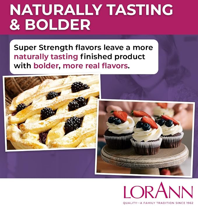 LorAnn Oils Super Strength Flavoring - Used For Candy Making, Flavoring Extracts, Baking, Hard Candy, and Flavor Oils - Bold, Natural Flavors 4X Stronger Than Extracts - Blackberry, 4 fl oz