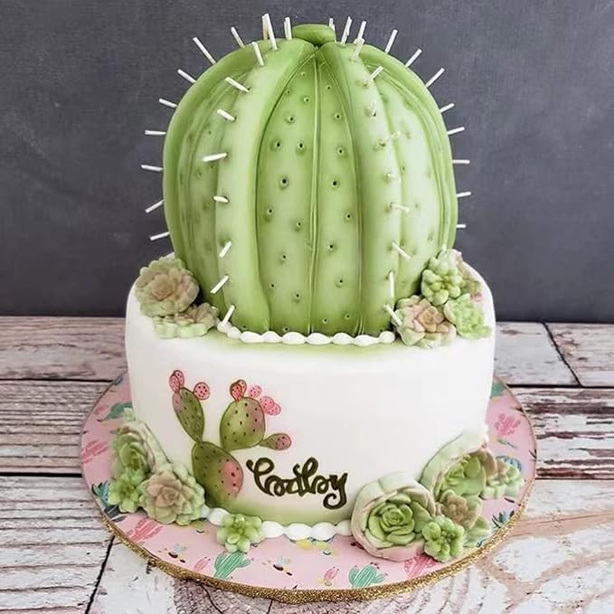 Succulent Fondant Molds, Tropical Plant Cake Decorating Mold for Baking Candy Chocolate Mousse Biscuit Dough Flower Paste Massecuite Sugar Craft Clay Resin