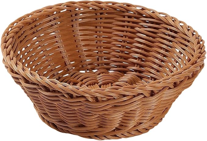 Handmade Synthetic Rattan Basket, Multifunctional and Original, Ideal for Snacks at Home, Weddings and Meals, M