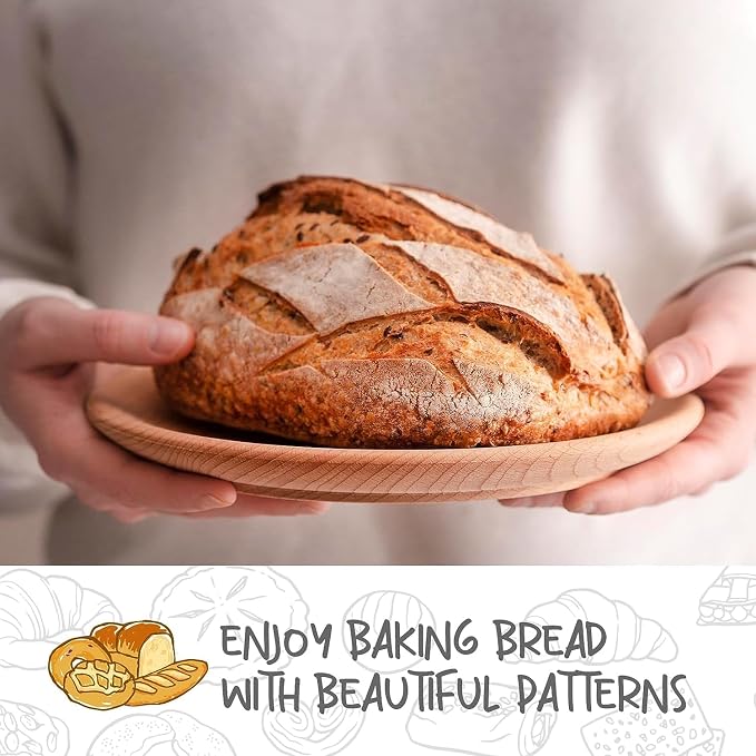 DOYOLLA Bread Proofing Baskets 8.5 inch Round Dough Proofing Bowls w/Liners Perfect for Home Sourdough Bakers Baking
