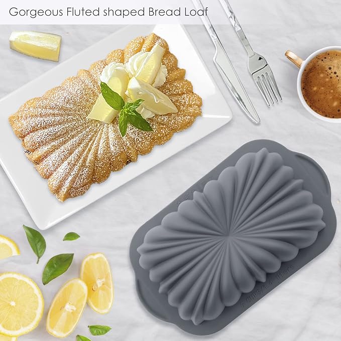 Silicone Bread Loaf Pan, Non-Stick Bread Pans for Homemade Bread, Silicone Baking Mold with Metal Reinforced Frame More Strength for Long-Lasting Performance