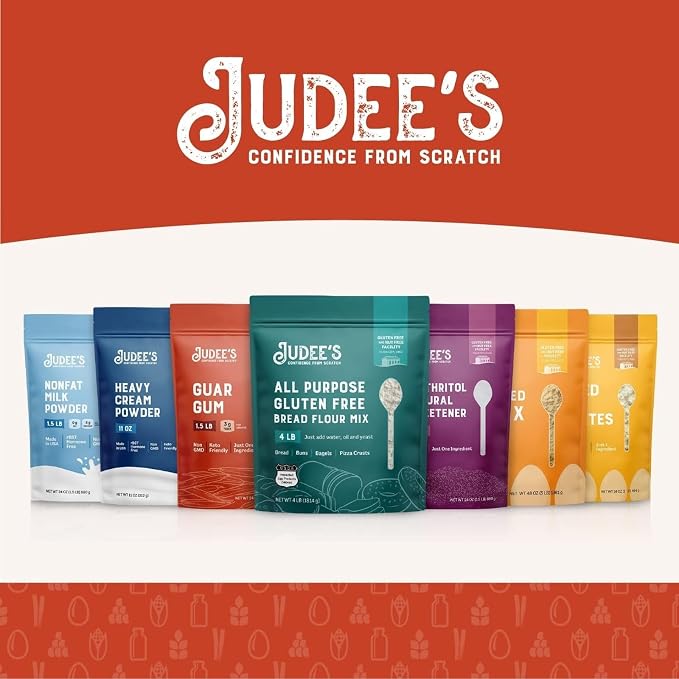 Judee's Cauliflower Flour 1 lb - Just One Ingredient - 100% Non-GMO, Gluten-Free, and Nut-Free - Perfect for Baking and Cooking - Great for Soups, Stews, and Chilis