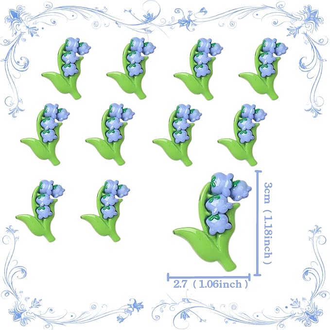 15PCS Flower Birthday Cupcake Toppers Picks for Lily of the Valley Cupcake Toppers Baby Shower Decor for Girls Women, Baby in Bloom Spring Floral for Garden Theme Party