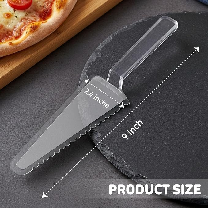 12 Pcs Plastic Cake Cutter And Pie Cutter And Server Ideal for Weddings, Buffets, and Picnics Premium Pie Pizza Pastry Slicer