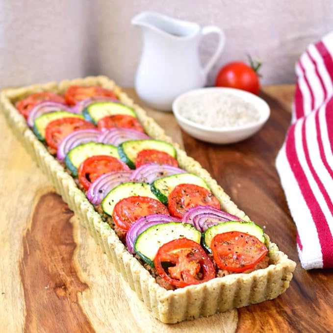 Webake Tart Pan with Removable Bottom, 14 Inch Rectangle Quiche Pan Perforated Tart Tin Nonstick Crispy Baking Tray for Fluted Pie Pizza Quiche Tart