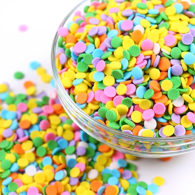 Easter Sprinkles for Cake Decorating Edible Rainbow Confetti Yellow Green Blue Pastel Sprinkles Mix 7 ounce for Cookies Chocolate Ice Cream Cupcake Topper