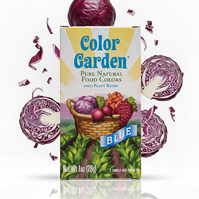 Color Garden Pure Natural Food Coloring, Blue– 5 ct 1 oz | Plant-Based, Vegan, Non-Toxic Liquid Food Dye, Healthy Food Coloring