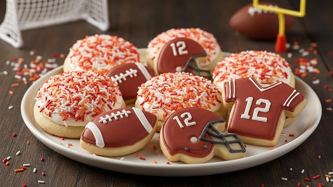 NCS Tampa Game Day Creamsicle Orange, Red, & White Jimmies Edible Sprinkles – Cupcake, Cake & Cookie Decorations, 7 oz