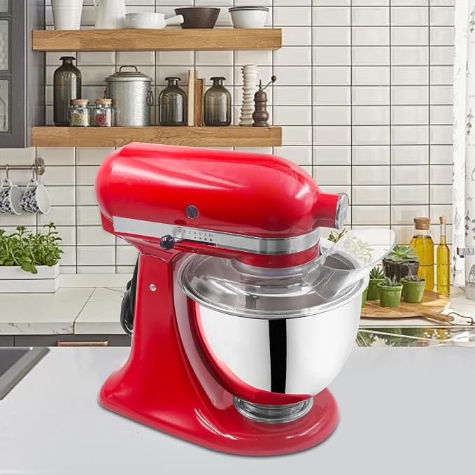 for KitchenAid 4.5-5 Quart Tilt-Head Stand Mixers, Secure Pouring Shield & Mixers Bowl Covers Fits 4.5-5 Quart Stainless Steel Bowls, Mixer Splatter Guard Lids(Pack of 2)