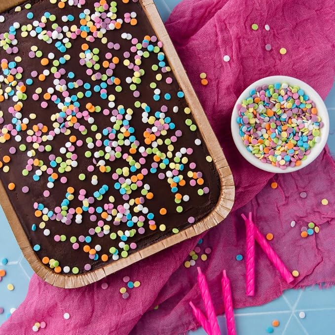 Sweets Indeed Rainbow Sprinkles, Edible Confetti Mix, Perfect for Cake Decorations, Baking, Ice Cream, Cookies, Cupcake Topper For Birthday, Dairy Free, 4 ounces (Rainbow Confetti)