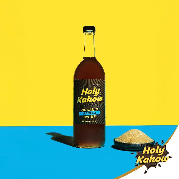 Holy Kakow Cafe Organic Panela Syrup - Coffee Sweetener, Add to Latte, Cocktail and Shake, Real Food Ingredients - 750 Ml