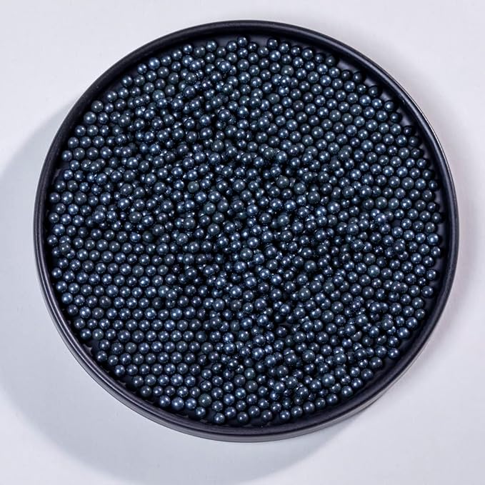 Black Sprinkles Edible Pearls,Cake Sprinkles 130g 4.6OZ,Cookie Sprinkles,Sugar Pearl, Edible Candy Pearls for Cake Cupcake Decorationg(4mm-Black)