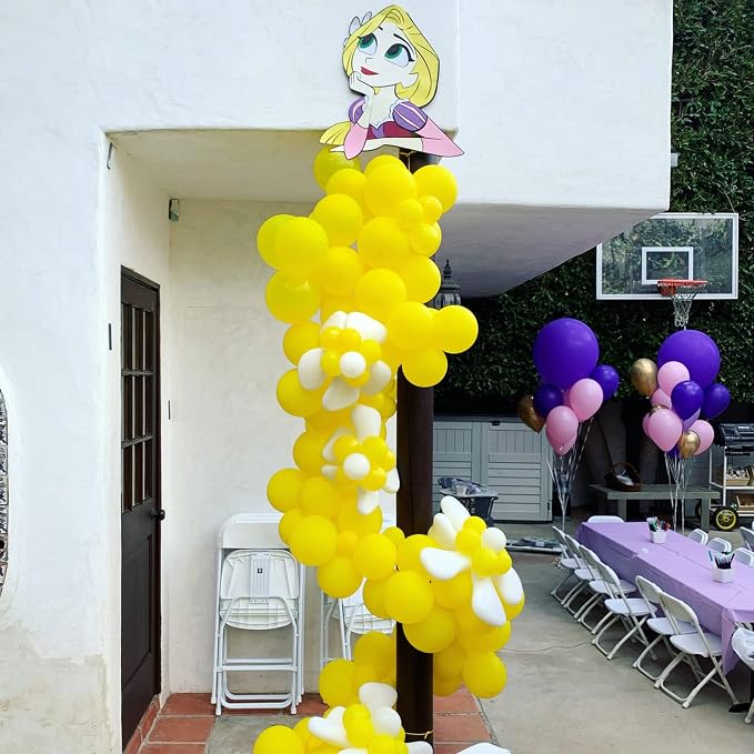 Voircoloria 105pcs Yellow Balloons 12inch Party Latex Balloons for Boys Girls Birthday Baby Shower Gender Reveal Wedding Sunflower Party Decorations