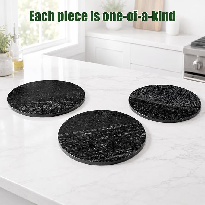 Marble Lazy Susan, 16” Lazy Susan for Table Top Detachable Turntable Organizer for Cabinet Pantry Kitchen Countertop Fridge Bathroom Makeup Vanity Countertop, Via Lactea