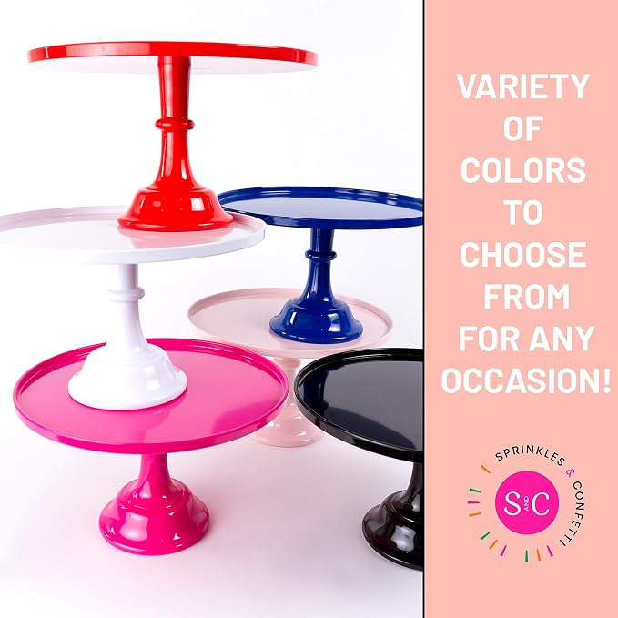 Sprinkles & Confetti 11" Royal Blue Melamine Cake Stand – Elegant & Durable Cupcake Display for Birthdays, 4th of July, Graduations, Weddings, Baby Showers & Holiday Dessert Tables