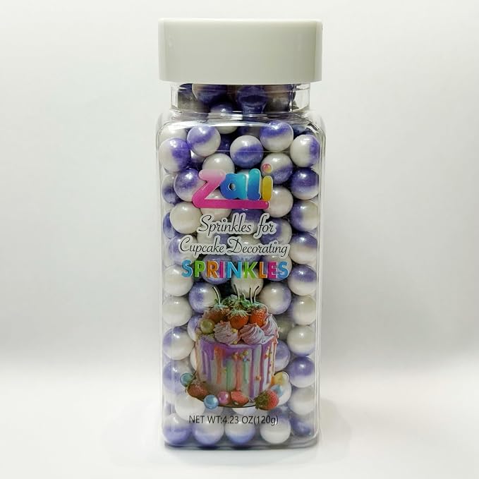 Edible Pearl Sprinkles, Lavender Purple, 26 Colors Mixed Size | Gluten Free, Food Grade, For Cakes, Cupcakes, Cookies, Donuts & Ice Cream, Wedding & Festival Decoration