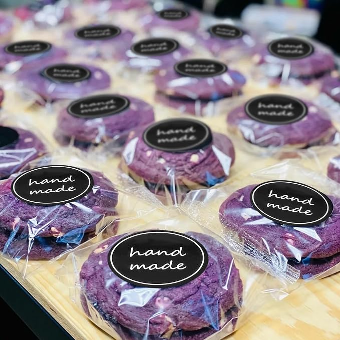 300Pcs Seal Stickers for Food Baking Sealing Stickers Labels for Baked Goods Long Pastry Cake Box Seal Sticker Labels for Cookie Bakery Sticker for Packaging Adhesive Dessert Cup Label for Jars