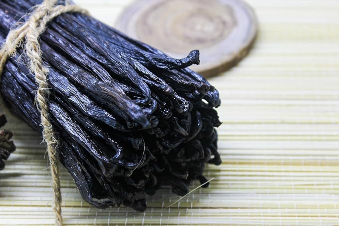 50 Aromatic Tahitian Vanilla Beans for Making Vanilla Extract, Grade B Vanilla Beans, 5-5.5 inches, Perfect Homemade For Baking and Cooking (50 Beans)