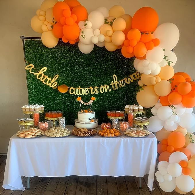 Voircoloria 130pcs Orange Balloons Different Sizes 18" 12" 10" 5" Orange Matte Latex Balloons for Boys Girls Birthday Baby Shower Gender Reveal Wedding Gender Reveal Autumn Party Decorations